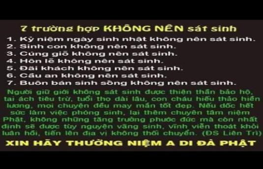 7 Trường Hợp Không Nên Sát Sinh