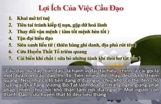 Lợi Ích Của Việc Cầu Đạo