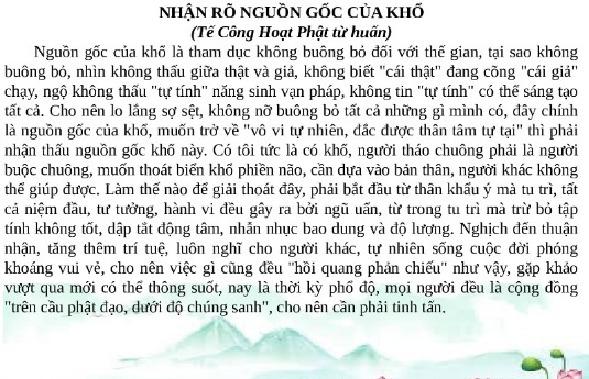 Nhận Rõ Nguồn Gốc Của Khổ _ Tế Công Hoạt Phật Từ Huấn